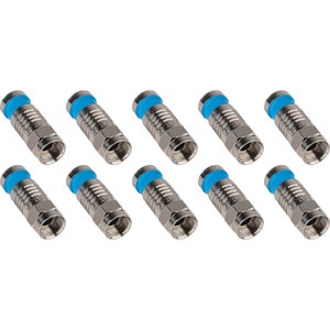 F RG-6 Quad Compression Connectors 10-Pack